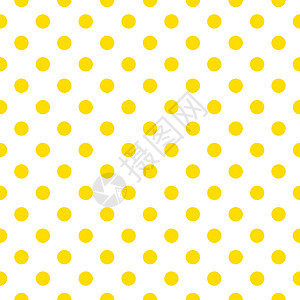 无缝矢量模式 白色背景上有阳光的黄色波尔卡点图片