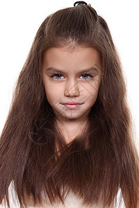 长着漂亮头发的小女孩女儿童年女孩女性生活眼睛孩子图片