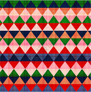 无缝多彩几何图案蓝色三角形紫红色墙纸几何学红色潮人海军光谱艺术图片