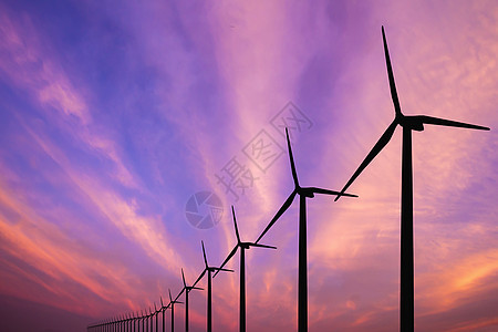 风力涡轮机发电机发电天空农场涡轮轮机日出活力风车团体日落图片