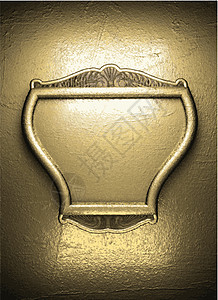 金金背景边界装饰品金属奢华抛光艺术装饰框架风格插图图片