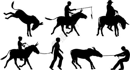 驴子插图孩子设计收藏驮兽运输动物男生元素乐趣图片