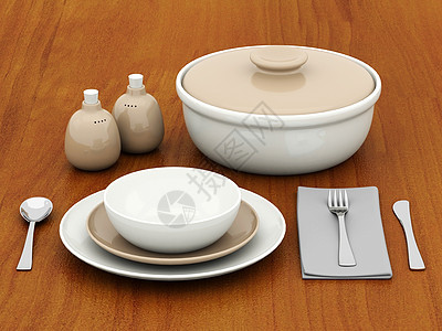 美丽的餐具午餐银器餐厅圆圈盘子环境早餐白色桌子奢华图片