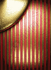 红色背景上的金色奢华装饰品金子框架黄色抛光反射风格金属装饰图片