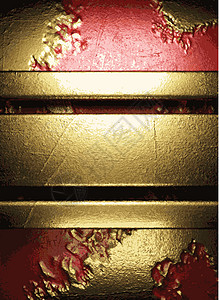 红色背景上的金色装饰品框架风格奢华插图金属反射艺术黄色金子图片