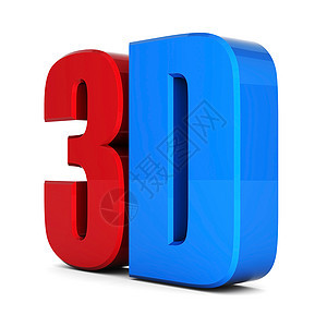 3d 金属徽标电影蓝色立体镜立体声浮雕按钮概念技术红色插图图片