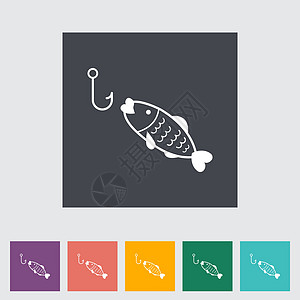 渔业卷轴闲暇工具绘画渔夫插图艺术纺纱钓鱼运动图片