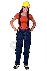 Dungarees的女工图片