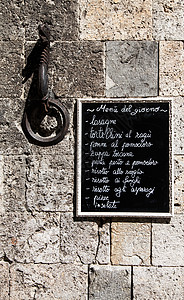 意大利语菜单Name面条村庄旅行奶制品饮食观光黑板用餐日记饺子图片