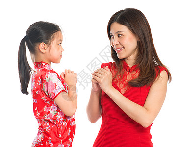 中华父母与子女互打问候图片