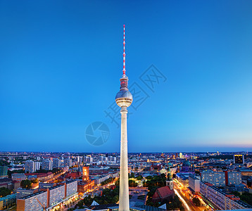 德国柏林Tv塔或Fersehturm旅行建筑学大教堂全景地标圆顶电视天际城市游客图片