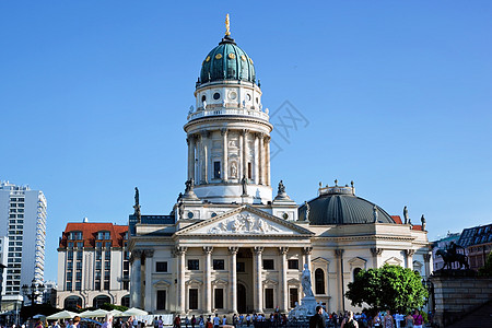 柏林德意志大教堂的德国宪兵景观建筑学圆顶观光剧院历史天空景点建筑柱子图片