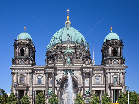 柏林大教堂 德国柏林多姆天空旅行艺术景观吸引力圆顶首都地标日落文化图片