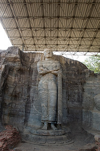 古老的佛像 Gal Vihara Polonnaruwa 斯里兰克图片