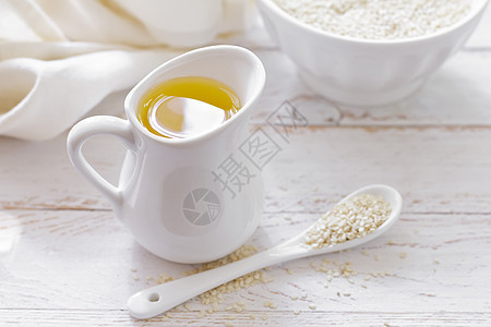 芝麻油食物植物黑芝麻芝麻种子水壶营养美食香料烹饪图片