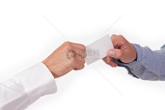 个人手和公务卡结关人士白色身份名片男性笔记公司经理推介会卡片图片