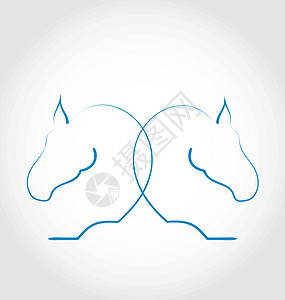 两匹马的牌子手图片