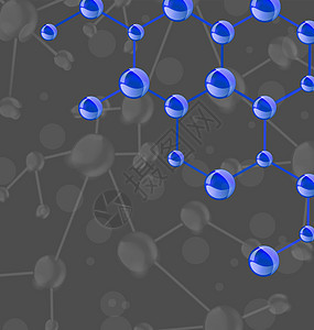 灰色底面的分子结构链图片