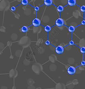 灰色底面的分子结构链背景图片