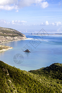葡萄牙Arrabida国家公园地貌景观蓝色旅行海岸国家植被假期公园海岸线悬崖旅游图片