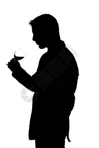 男人拿着红酒的红酒杯商业成人玻璃工作室红色管理人员酒精男性套装白色图片