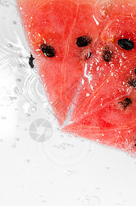 水瓜切片营养红色植物饮食甜点热带健康白色西瓜水果图片