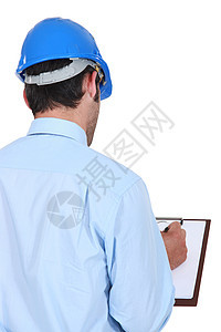 带有剪贴板的工程师格子男人修理工建造维修电话工具便利安全帽木匠图片