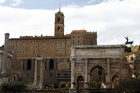 意大利罗马帕拉蒂诺废墟历史性全景寺庙建筑考古学纪念碑城市吸引力旅行历史图片