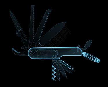 多工具小刀统治者用途多功能折刀口袋剪刀维修刀具工艺x光图片