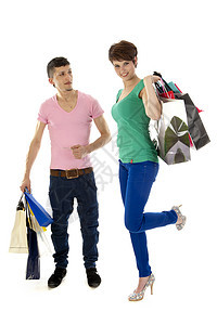 购物零售裙子女性购物袋幸福学生销售信用卡欢呼男人图片