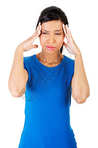 头痛或有问题的妇女药品病人思维保健工作疼痛卫生女孩女性症状图片