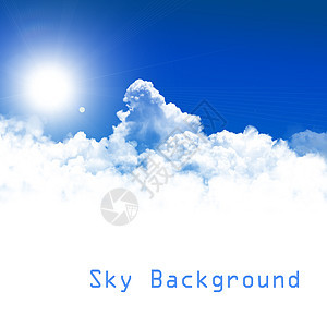 蓝色天空背景天蓝色晴天阳光天气生态太阳环境气候气氛光束背景图片
