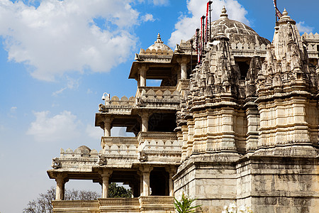 印度阿迪那寺庙外观旅行历史性大理石地方目的地精神地标文化雕塑图片