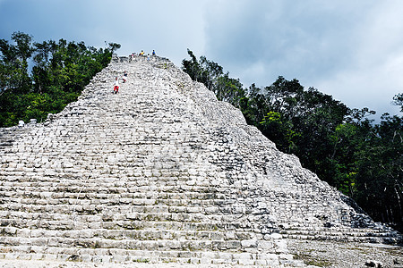 科巴的米地地方日光寺庙楼梯金字塔历史建筑学全景目的地丛林图片