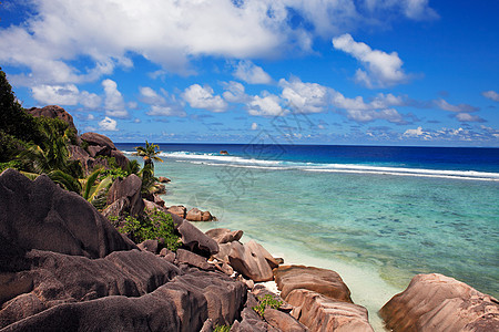 anse 源 dargent天空天堂旅行热带岩石地标花岗岩外观巨石异国图片