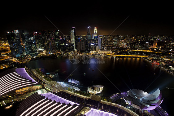 新加坡天线交通天际反射街道民众歌剧旅游剧院道路日落图片
