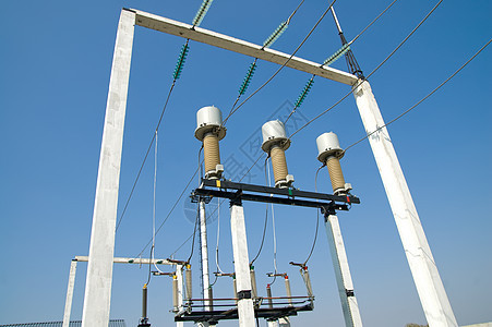 高压分电站的一部分单元网络接线车站变电站设施开关活力变压器电压图片