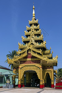 缅甸布尔马和尚帕果地标神社宝塔寺庙宗教旅行佛教徒精神图片