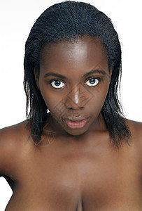 美丽的年轻女性 头照8化妆品肤色黑色女孩爆头女士图片
