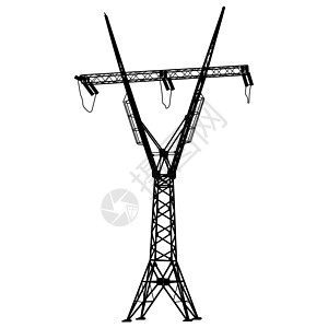 高压电力线的轮廓 矢量图技术电缆危险工程建造电源线网络力量工业接线图片