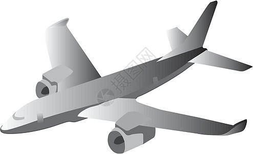 灰色和白白色的飞行飞机假期速度技术课程力量喷射黑色航空翅膀游客图片