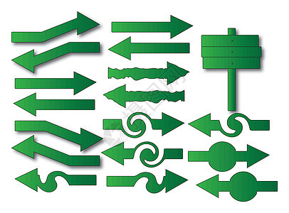 箭头绿色收藏环境技术红色运动阴影回收插图圆圈图片