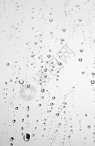玻璃窗上的雨滴液体窗户团体玻璃水滴灰色天气反射图片