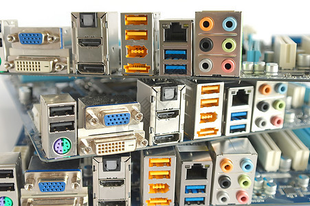 计算机主板粉色黄色电路桌面产品技术计算电路板硬件蓝色图片