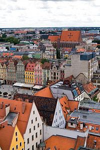 从一个高度看这座城市 沃克拉夫 波兰 欧洲建筑建筑学街道树木图片