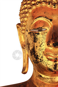 泰国Wat Pho佛像脸孔寺庙宗教佛教徒地标祷告雕像信仰雕塑精神文化图片