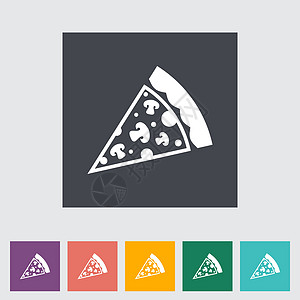 一桌美食披萨平面 ico脆皮糕点艺术图标集卡通片菜单饮食美食酱料绘画插画