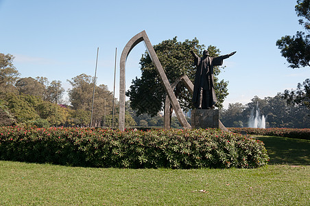 巴西圣保罗的纪念碑城市历史旅行公园艺术雕塑石头雕像历史性男人图片