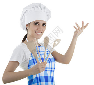 配有的妇女烹饪图片