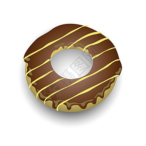 油炸圈饼巧克力戒指糕点绘画奶油艺术甜点面团油炸蛋糕图片